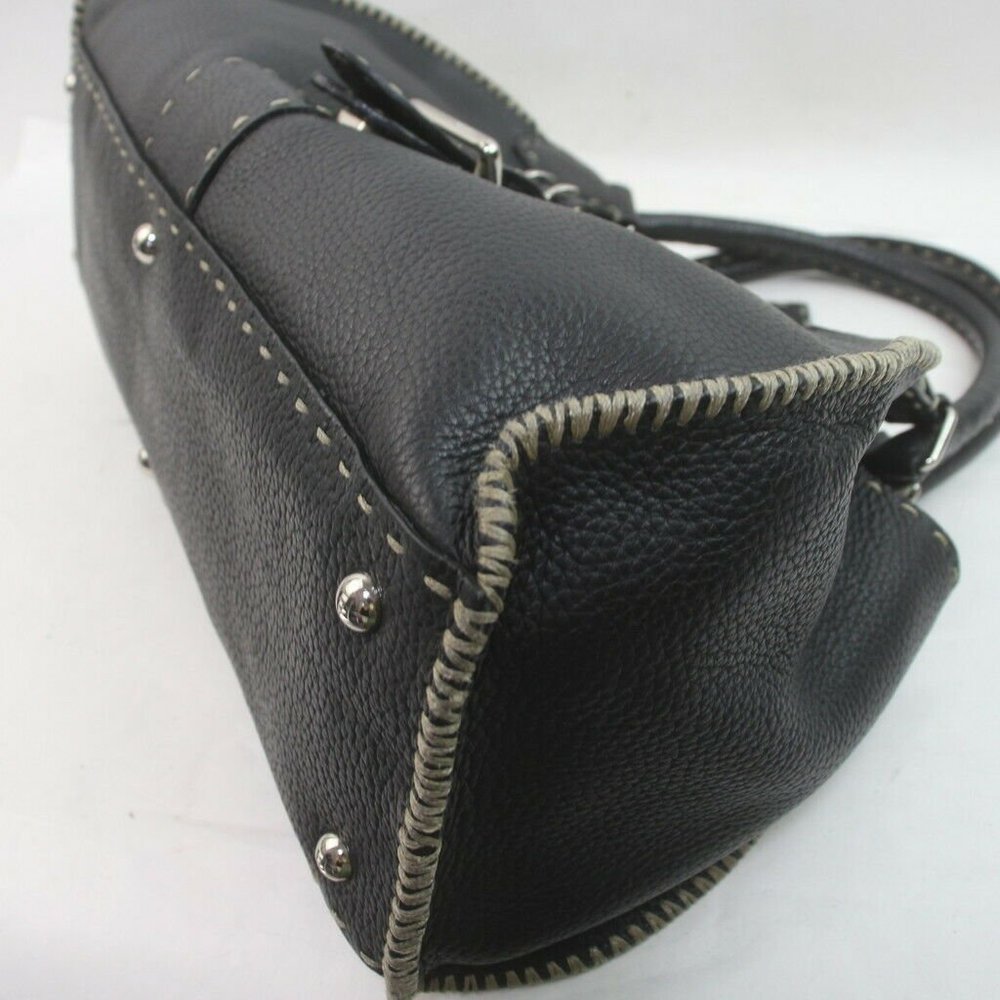 Auth Fendi Shoulder Bag Black Leather #19673F12 - Picture 5 of 9